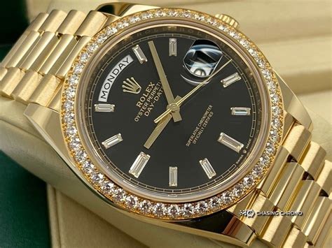 rolex day date 2 gold diamond|rolex diamond bezel price.